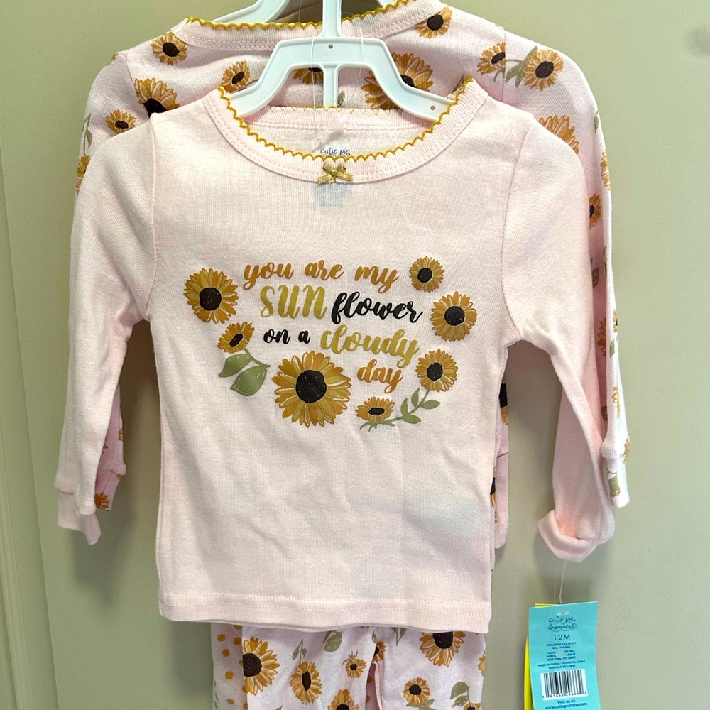 NWT 12 month toddler girls pajamas